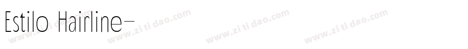 Estilo Hairline字体转换